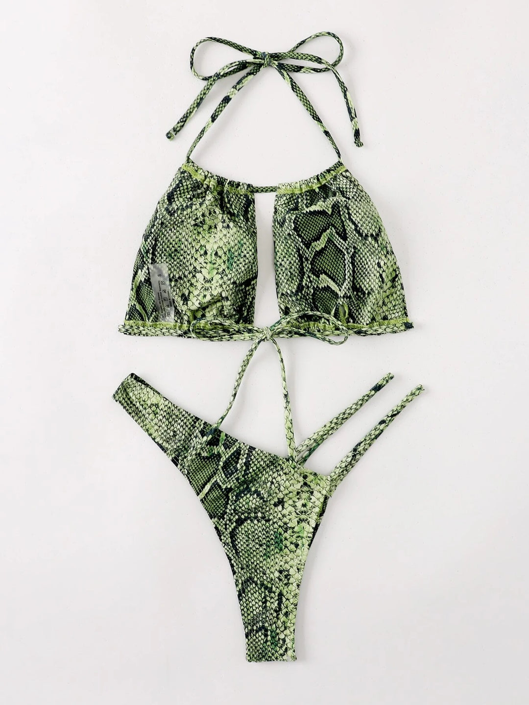 Azaria Snakeskin Print Bikini Set