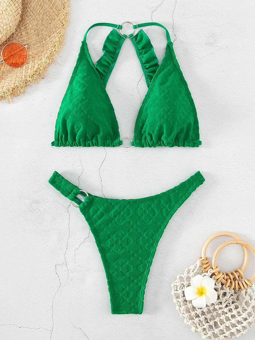 Elsa Ring Halter Bikini Set