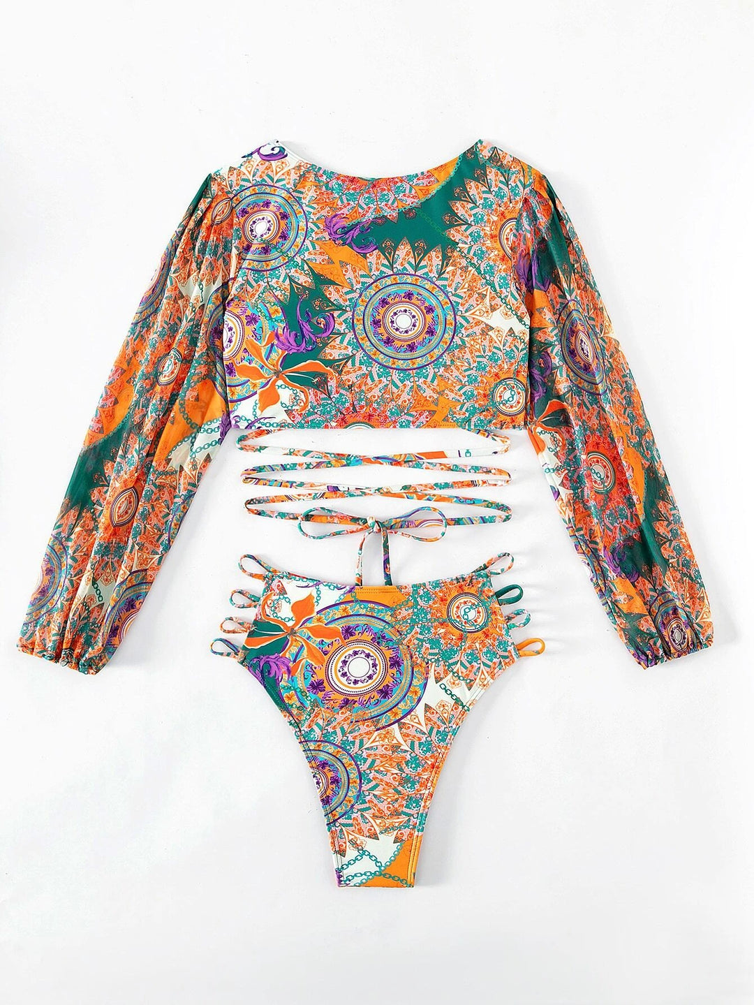 Itzayana All Over Print Wrap Bikini Set