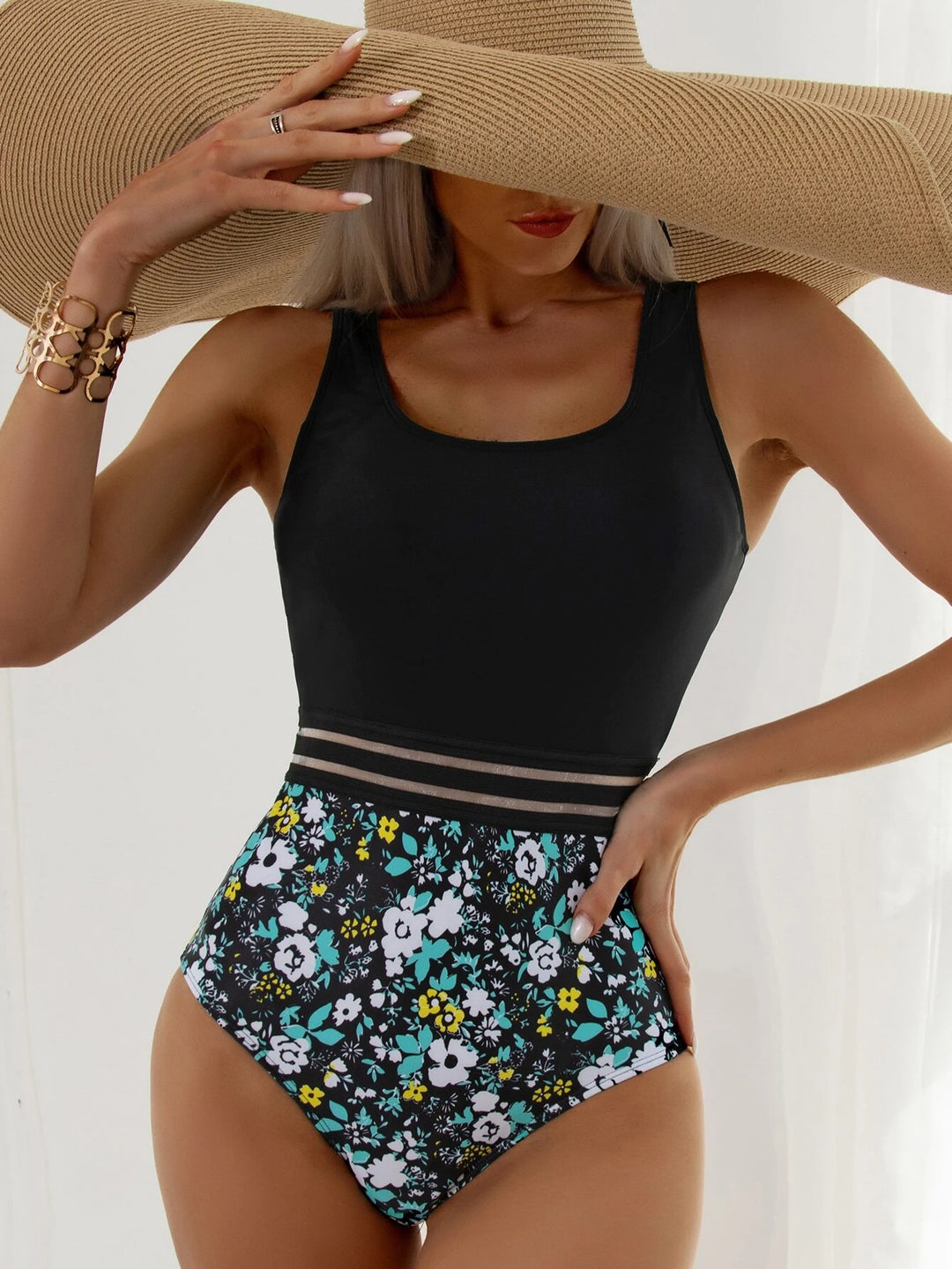 Aarna Floral Print Swimsuit