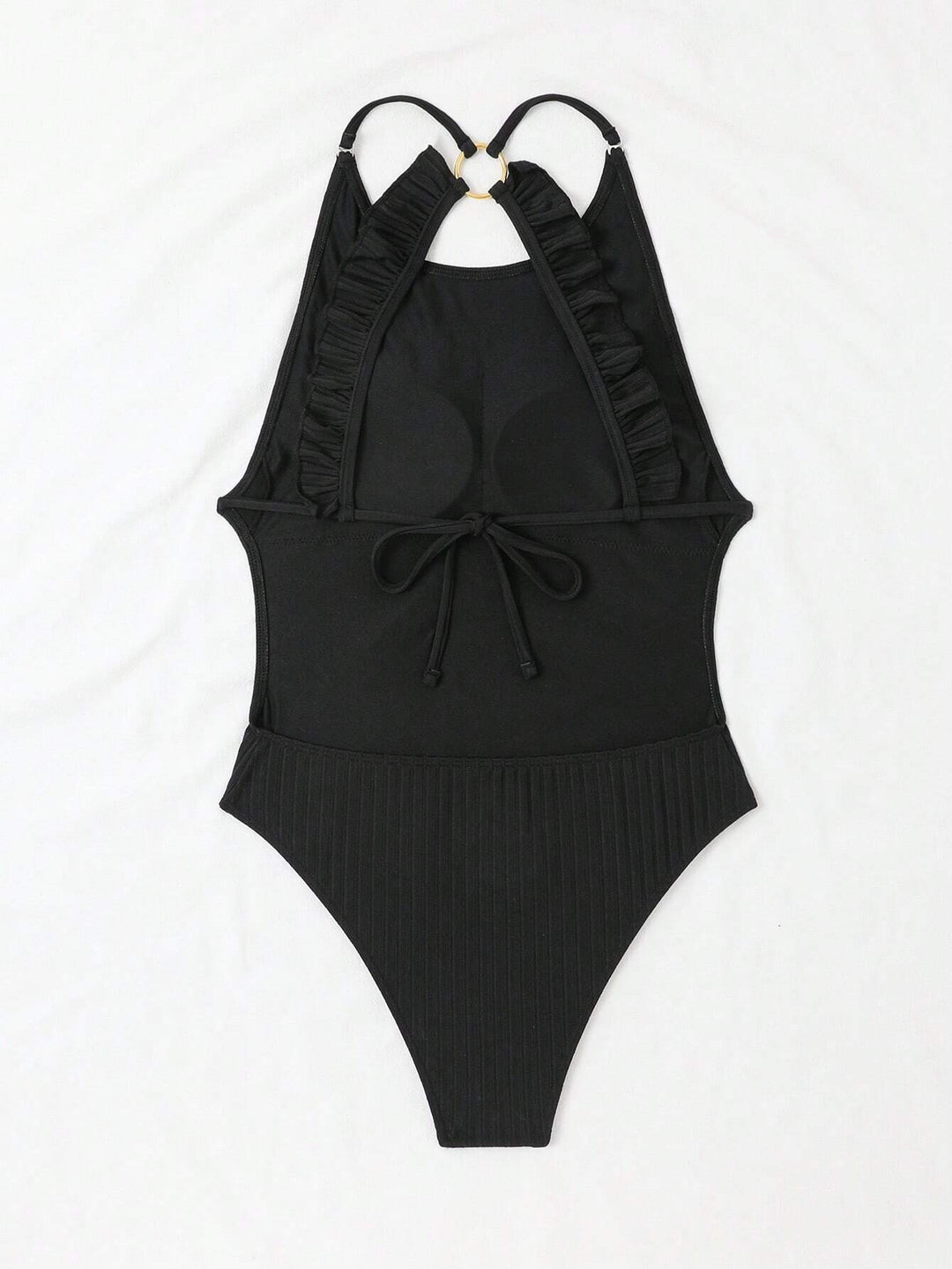 Joyce Solid Ribbed Knit Swimsuit