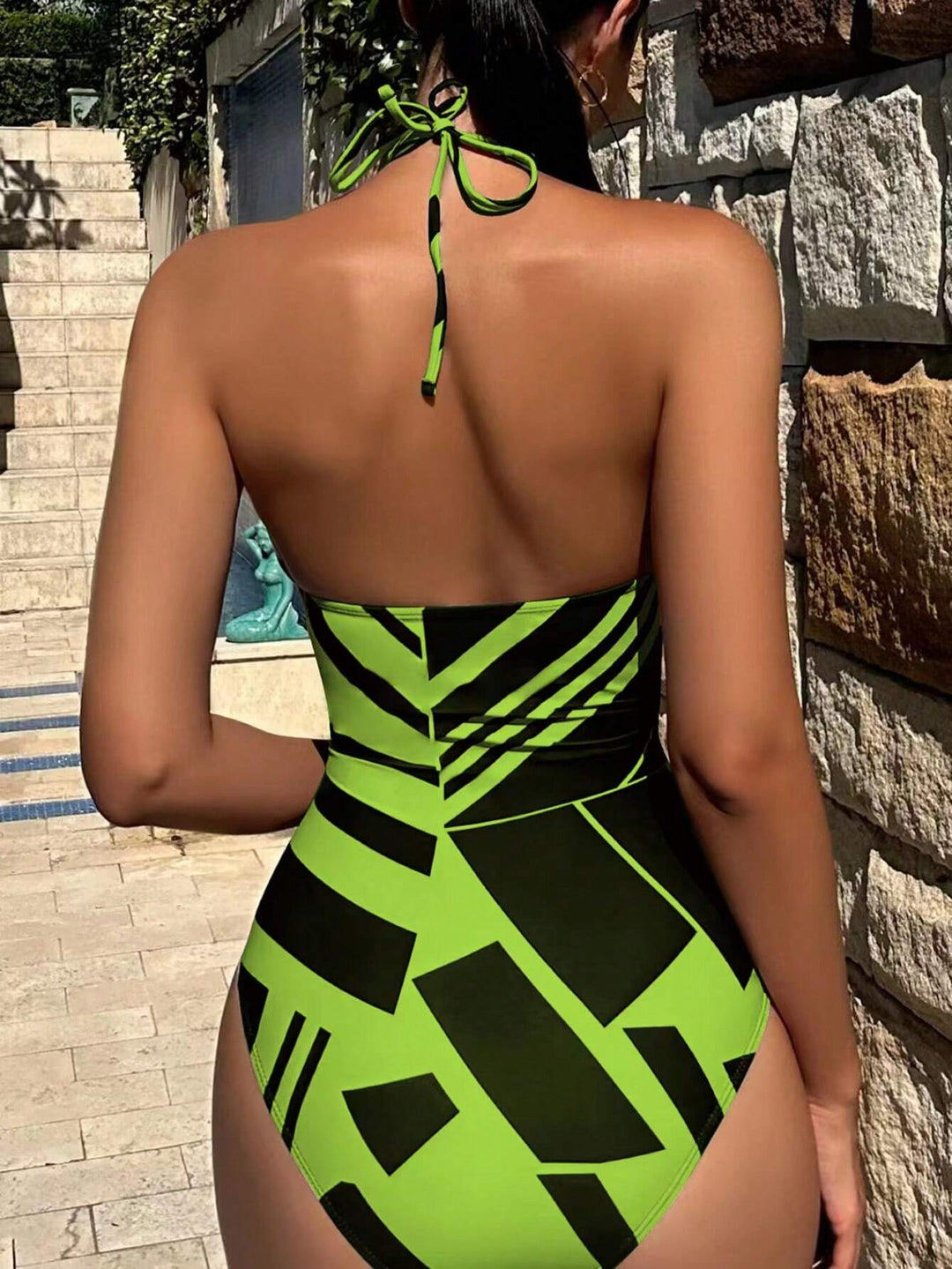 Adaline Cut Out Halter Swimsuit