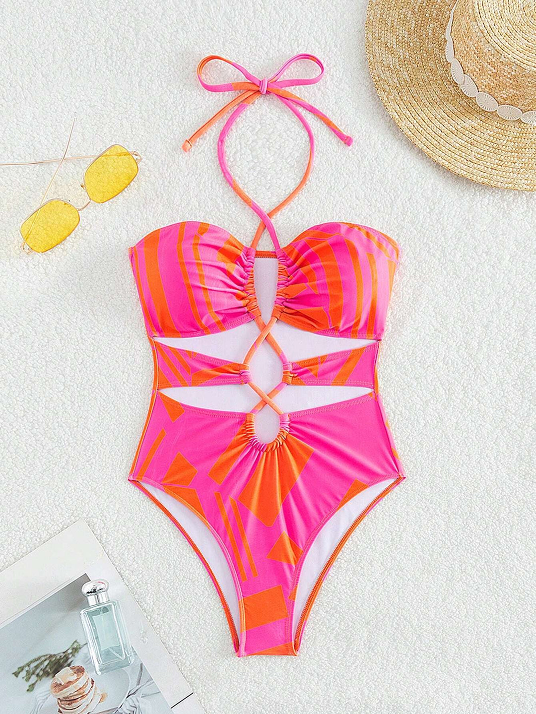 Adaline Cut Out Halter Swimsuit