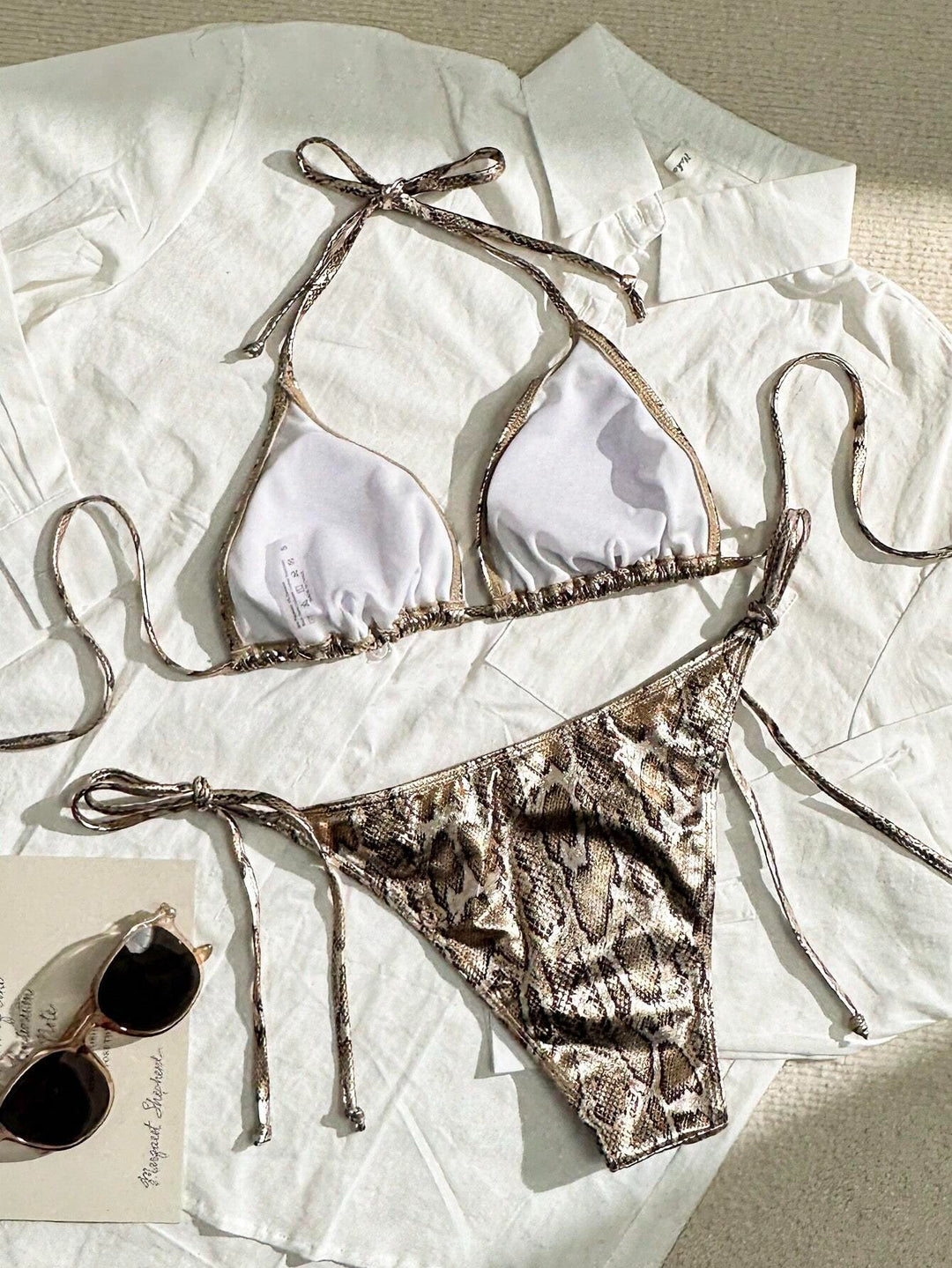 Annie Snake Pattern Print Bikini Set