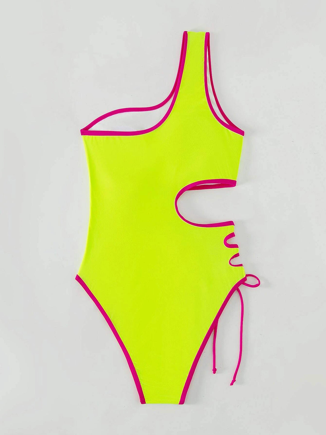 Eden Contrast Lace Up Swimsuit