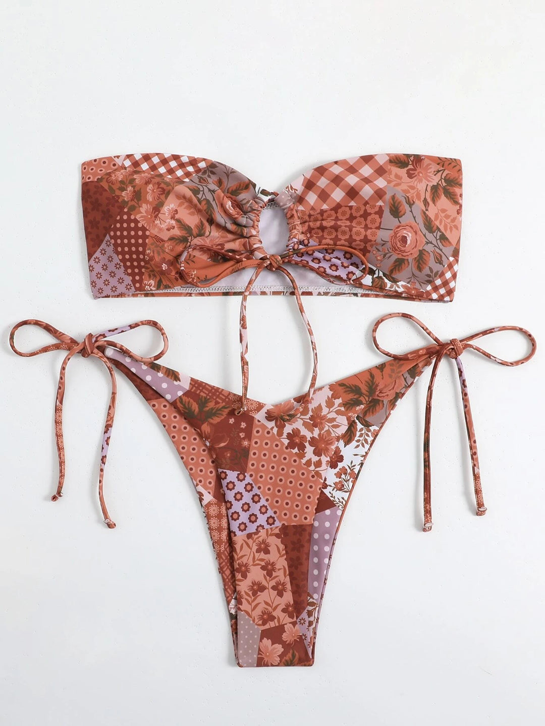 Amara Allover Tie Side Bikini Set