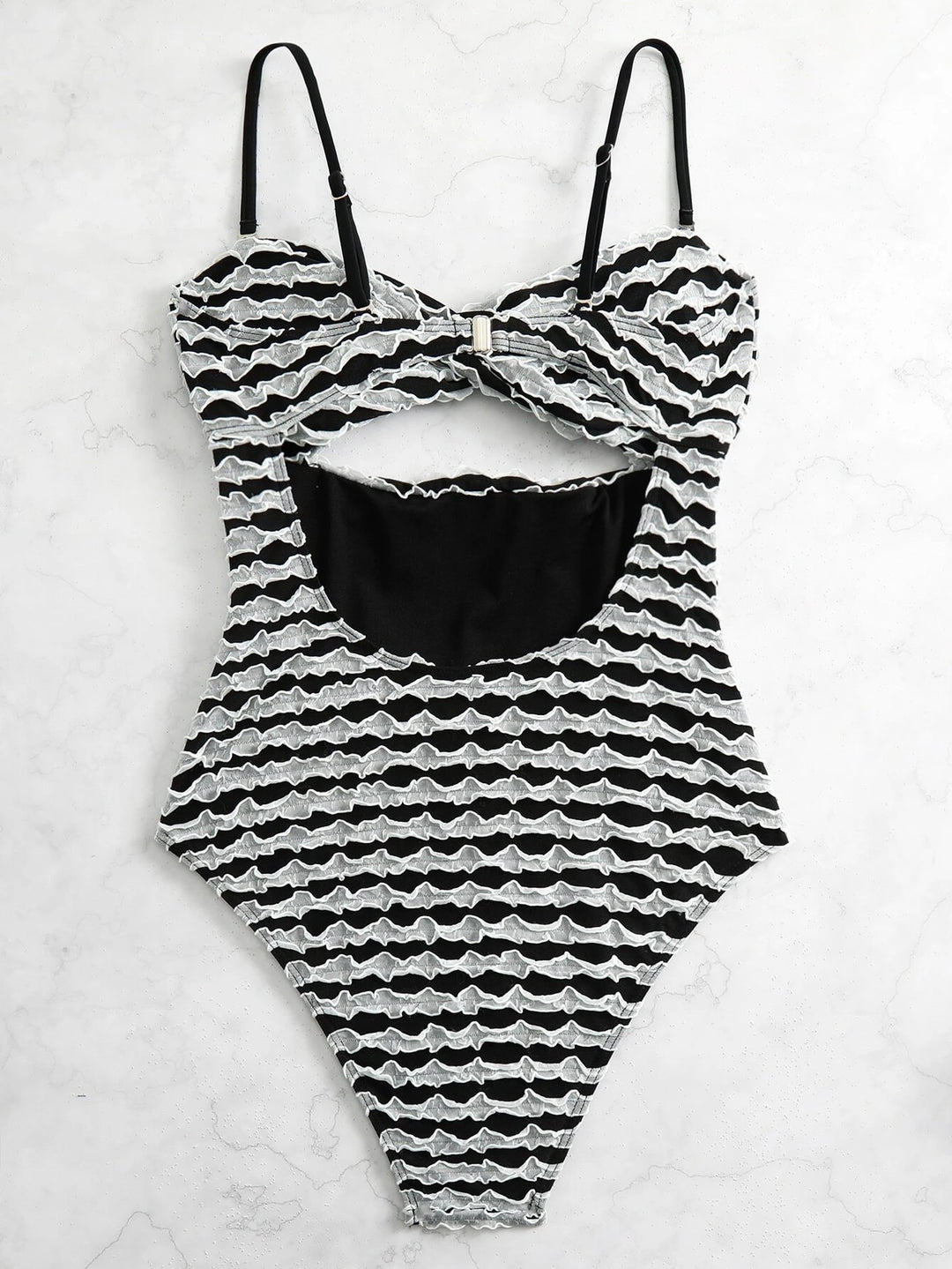 Daisy Frill Patched Swimsuit