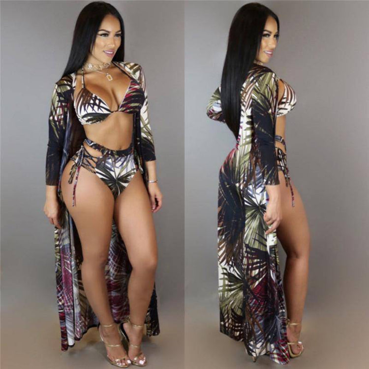 High Waist Forest Print Swimwear & Cover Up - SYVARA